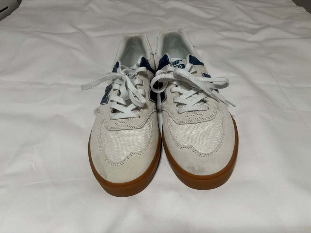 New Balance Numeric 574 Sea Salt Navy Gum Skate Shoes
